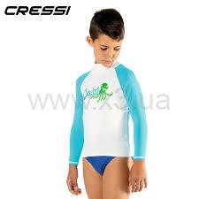 CRESSI SUB Rash Guard Long kids бело голубая