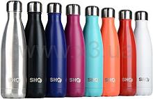 CRESSI SUB WATER BOTTLE H20 St.STEEL DOUBLE WALL BLUE 500 ML