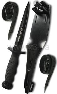 ESCLAPEZ Long Dagger Silex inox