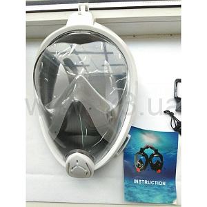 BS DIVER Полнолицевая для снорклинга (антифог, нейлоновый ремешок, складная трубка)