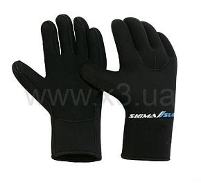SIGMASUB Перчатки пятипалые (Нейлон/открытая пора) 5 мм