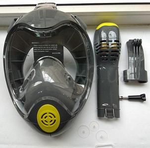 BS DIVER Полнолицевая для снорклинга (антифог, нейлоновый ремешок, двойной верхний клапан)