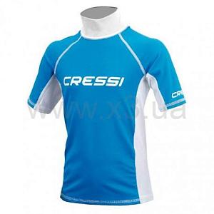 CRESSI SUB Rash Guard Short kids бело голубая