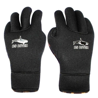 Пятипалые перчатки BS DIVER Ultrablack 7 мм