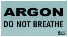 HALCYON Наклейка ARGON: DO NOT BREATHE