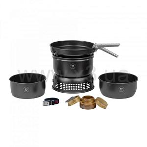 TRANGIA Набор посуды со спиртовой горелкой Stove 35-5 UL/BL (1.75 / 1.5 л) Black Non-Stick
