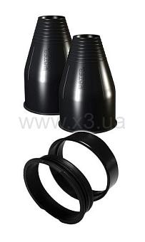 WATER PROOF Набор овальных колец с силиконовыми манжетами / голубой