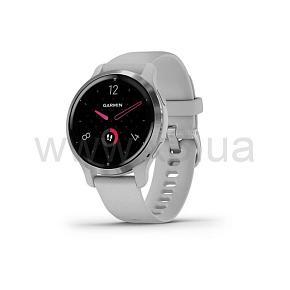 GARMIN Venu 2S Silver Bezel with Mist Gray Case and Silicone Band