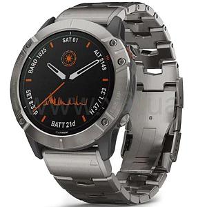 GARMIN fēnix 6X PRO Solar - Titanium with Vented Titanium Bracelet