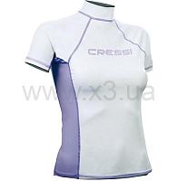 CRESSI SUB Рашгард с короткими рукавами, женский WHITE LILAC