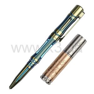 FENIX Набор фонарь F15 + T5Ti тактическая ручка голубая