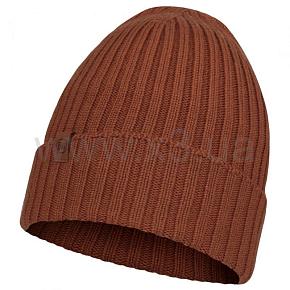 BUFF MERINO WOOL KNITTED HAT NORVAL rusty