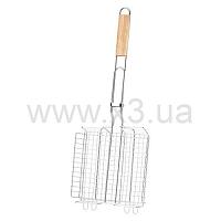 КЕМПИНГ Двойная хромированная решетка-корзина G702