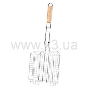 КЕМПИНГ Двойная хромированная решетка-корзина G702