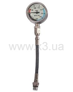 MARES Манометр XR со шлангом Miflex 15 см