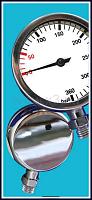 BS DIVER Манометр TECH, 360 Bar, дисплей 63мм, закал.стекло, хром, шланг 80 см 