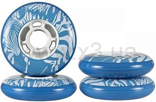 POWERSLIDE Набор колес 4 шт FSK/PB LINE Zebra (Bullet Radius) 84mm/86a, blue 4-Pack 2018