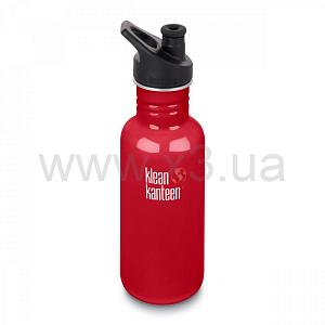 KLEAN KANTEEN  Спортивная бутылка для воды Classic Sport Cap Mineral Red 532 мл