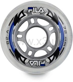 FILA Набор колес для роликов 8шт WHEELS 72MM/82A CLEAR 21