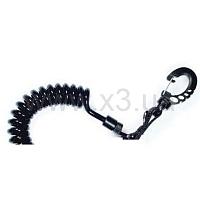 PRINCETON TEC Шнурок спиральный Coil с металлическим карабином черный 