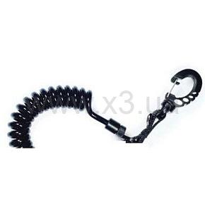 PRINCETON TEC Шнурок спиральный Coil с металлическим карабином черный 