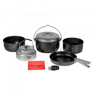 TRANGIA Набор посуды Camping Set 24-T (казанок, кастрюля, сковорода, чайник, крышка, ручка, ремешок)
