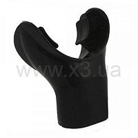 BS DIVER Загубник анатомический короткий (чёрн.силикон) 