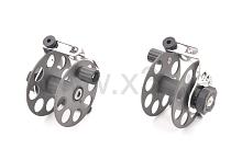 PELENGAS Катушка алюминиевая с нержавеющим кронштейном 75 мм