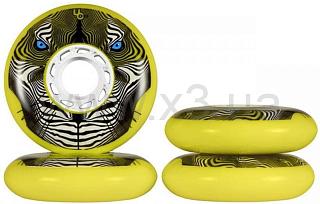 POWERSLIDE Набор колес 4 шт Tiger (Bullet Radius) 80mm/86a,yellow 4-Pack 2018