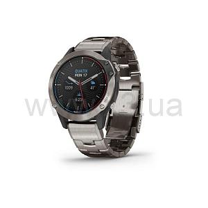 GARMIN quatix 6 Sapphire Titanium Gray with Titanium Band