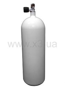 BTS Стальной баллон 7 л, 230 Bar, моно вентиль