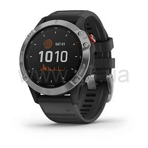 GARMIN fenix 6 Solar Silver with Black Band