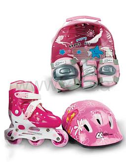 СК COMBO JET PINK (комплект шлем+ролики+защита)