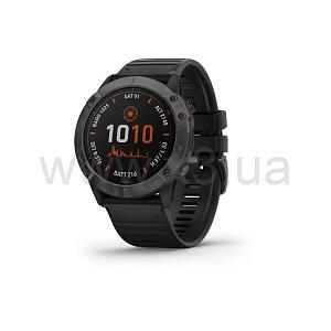 GARMIN fēnix 6X PRO Solar- Titanium Carbon Gray DLC with Black Band