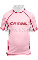 CRESSI SUB Rash Guard Short kids бело розовая