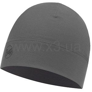 BUFF MERINO WOOL 1 LAYER HAT solid grey