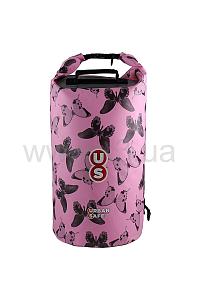 OVERBOARD Butterfly Urban Safe 20 Litre Dry Tube Pink Butterfly