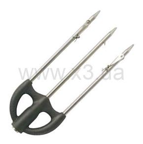 SALVIMAR Насадка трёхзубая нержавеющая, 2 флажка на нейлоне