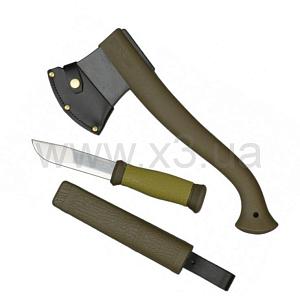 MORAKNIV Набор Outdoor Kit MG Нож Outdoor 2000+топор Camping axe нержавеющая сталь зеленый