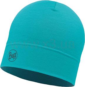 BUFF MIDWEIGHT MERINO WOOL HAT solid turquoise