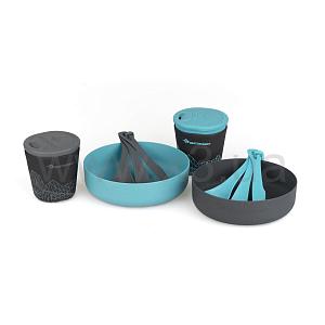 SEA TO SUMMIT DeltaLight Camp Set 2.2 (2 mugs, 2 Bowls, 2 Delta Cutlery Sets) набор посуды Pacific Blue/Grey
