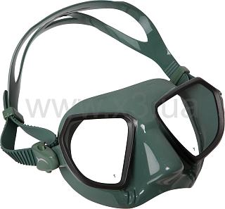 SALVIMAR NOAH GREEN -BLACK (двустёкольная, зелёный силикон, черное обрамление стёкол)