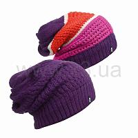 BUFF KNITTED NECKWARMER HAT AIDAN plum